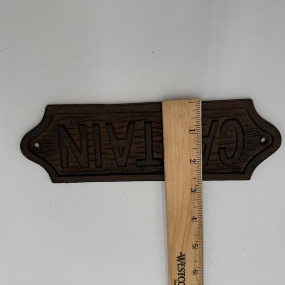 Captain Plaque, Captain Sign, Cast Iron Sign, Nautical Decor - Picture 5 of 5